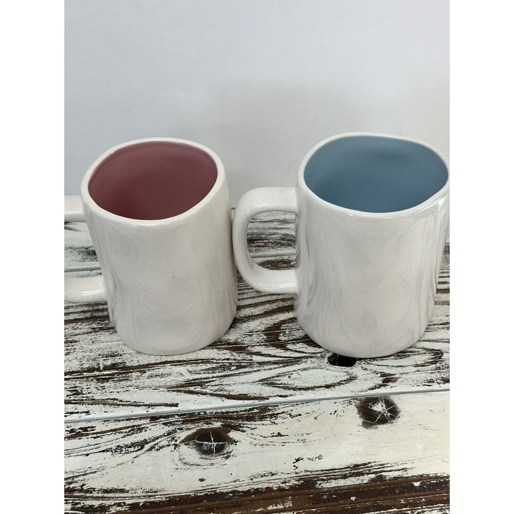 Rae Dunn Coffee Mug Set Peeps Sake And Happy Easter Artisan Collection White - Picture 5 of 8